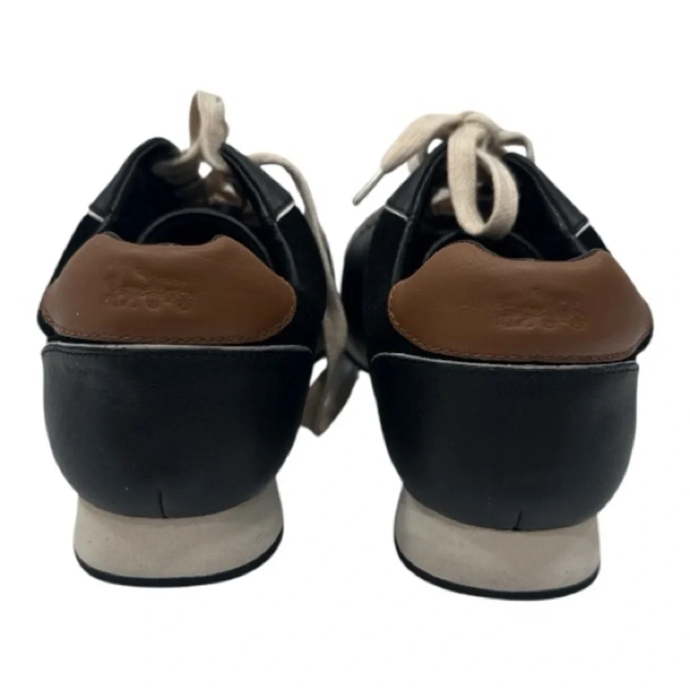 Coach Rebecca Varsity Nap/suede Black/Saddle Q8800 US size 10 B